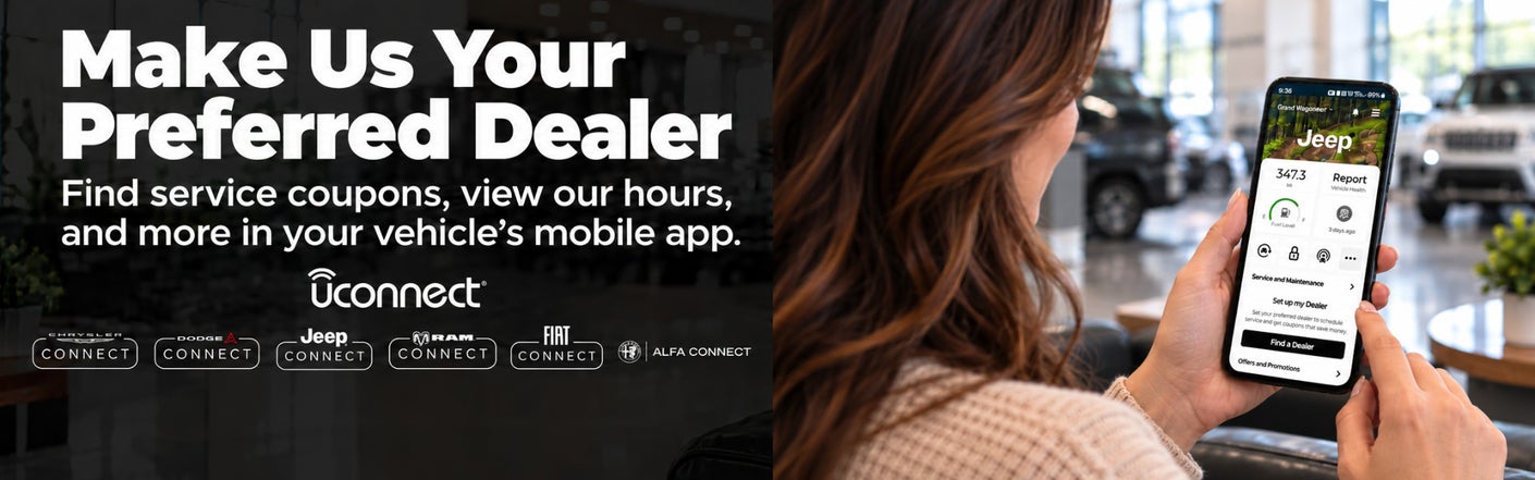 uconnect® make us your preferred dealer | Albemarle Chrysler Jeep Dodge in Albermarle NC