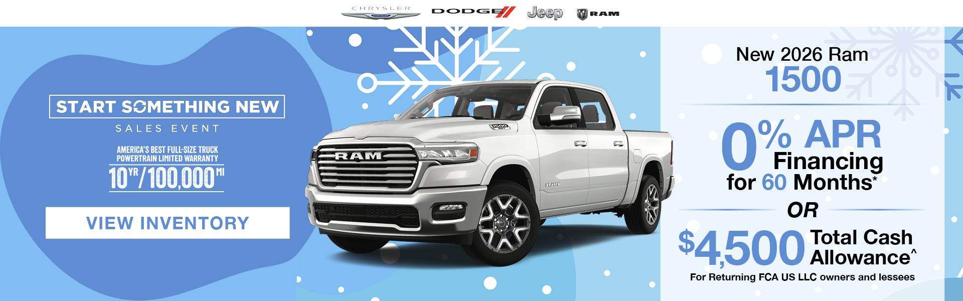NEW 2026 Ram 1500 0% APR Financing for 60 Months*