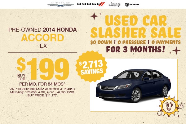 Pre-Owned 2014 HONDA ACCORD LX