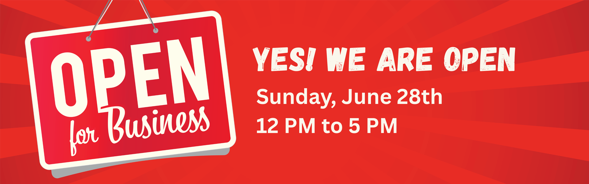 Sunday Sales Event - Extended Hours!