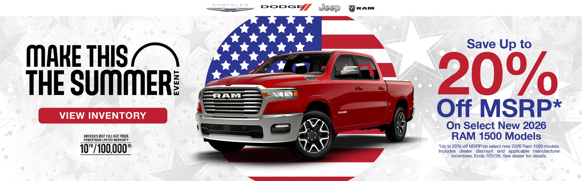 Save Up to 20% Off MSRP*