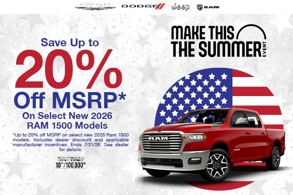 Save Up to 20% Off MSRP*