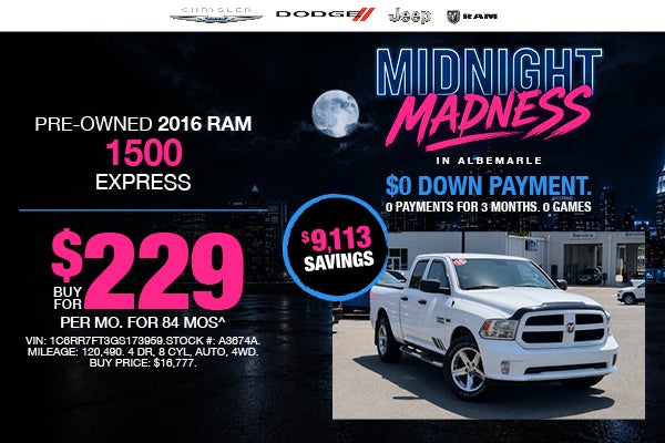 Pre-Owned 2016 RAM 1500 EXPRESS