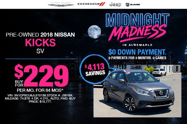 Pre-Owned 2018 NISSAN KICKS SV 