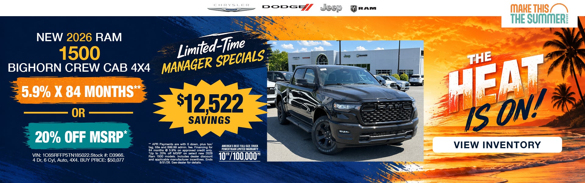 2026 RAM 1500 BIGHORN CREW CAB 4X4