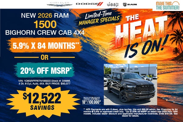 2026 RAM 1500 BIGHORN CREW CAB 4X4