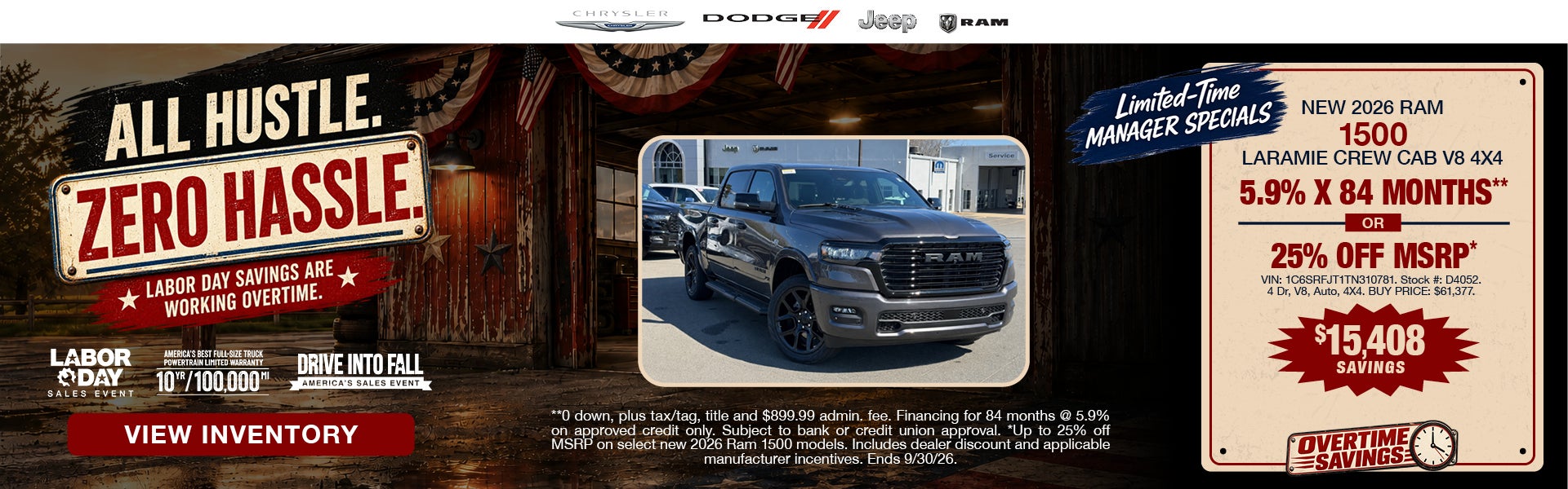 2026 RAM 1500 LARAMIE CREW CAB V8 4X4