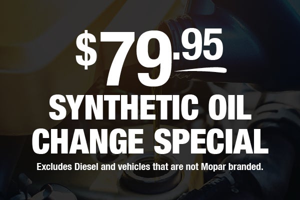 $79.95 Synthetic Oil Change Special
